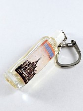 PORTE-CLES - EAU de COLOGNE Mont Saint Michel - Flacon Verre, Véritable - 1960s