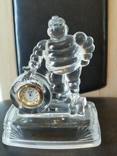 Pendulette Publicitaire MICHELIN BIBENDUM EN CRISTAL D''ARQUES