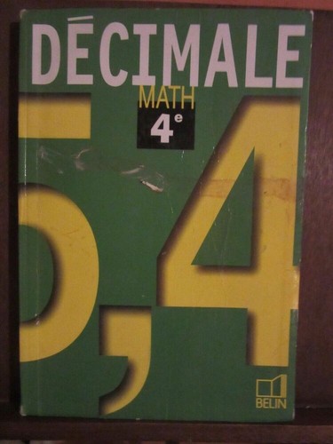 Décimale math belin - math, 4e