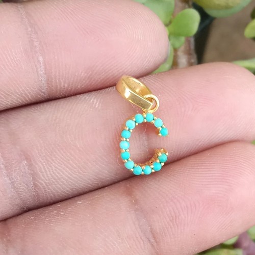 Pendentif breloque initiale