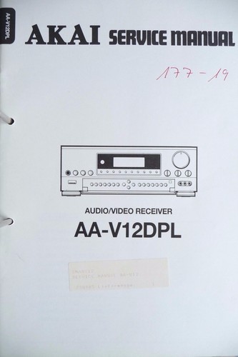 Manuel service pour akai - manuel,