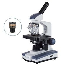 Amscope Microscope Monoculaire LED Composé 40X-2500X Avec Caméra Numérique 1MP