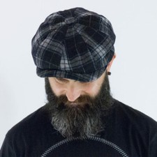 Casquette newsboy en laine à carreaux, très Peaky Blinders, dernière en stock.