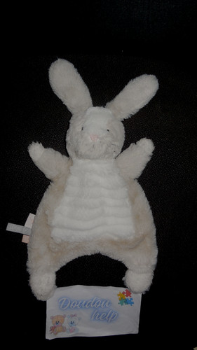 Doudou plat lapin - plat,