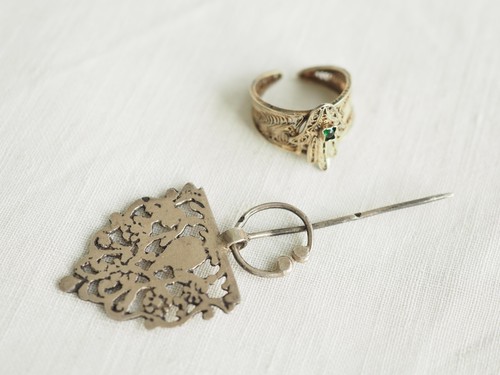 Lot fibule bague argent - lot,