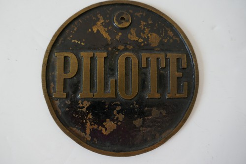 Plaque bronze pilote marine - en,