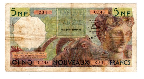 Algeria algerie billet nf - algeria,