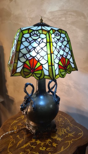 Lampe cariatide bronze - bronze, 1900