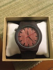 Bamboo Wood Leather Watch 