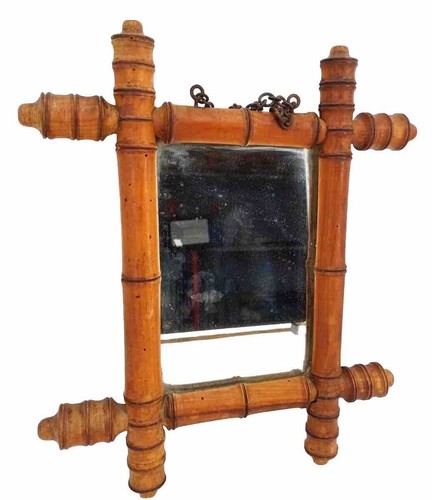 Ancien miroir bois facon - en,