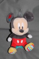 doudou peluche Musical  DISNEY MICKEY rouge noir étoile NEUF AVEC LIEN