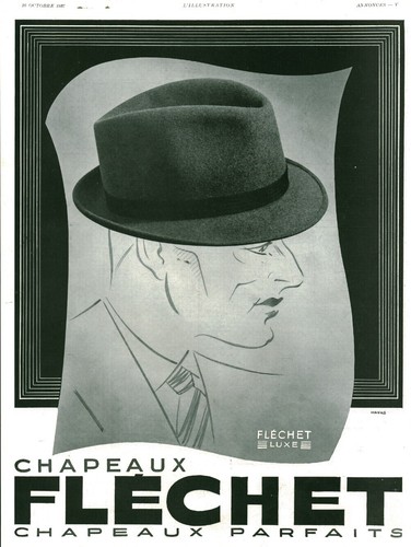 Publicité ancienne chapeaux