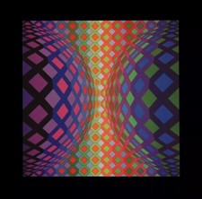 Victor VASARELY Offset 1975 Op Art Cinétique Édition Originale Tirage D’époque 3
