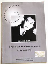 Partition double sheet music CELINE DION : Pour Que Tu M'aimes Encore +1 * 80's