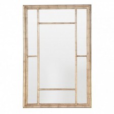 Grand miroir Banquet argenté bois 140X90cm