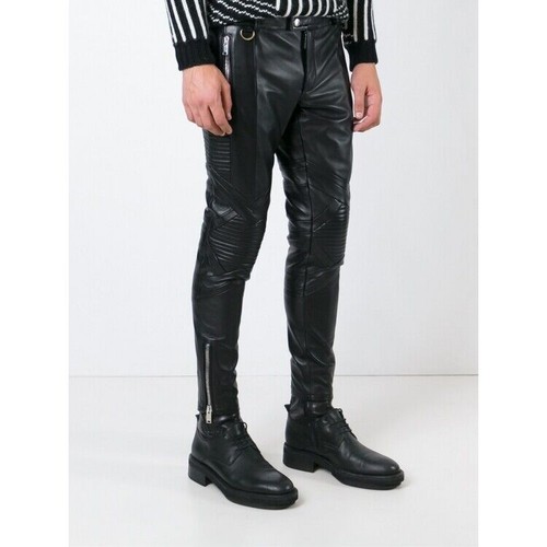 Cuir jeans pantalon style - cuir,