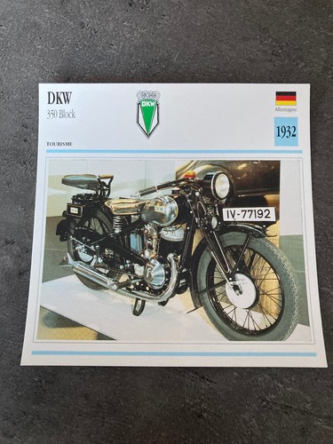 Carte fiche moto collection - fiche,