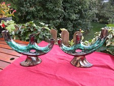 Paire bougeoirs anciens - paire,