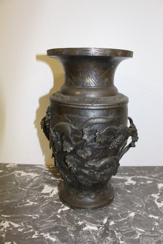 Vase japon bronze - bronze, 19eme
