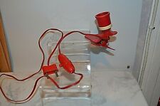 ANCIENNE LAMPE + INTERUPTEUR POIRE ET FIL ROUGE SPOT DISCO 