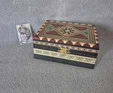 Boite à bijoux marqueterie fait main Laguna atelier Royal de l'Alhambra Espagne