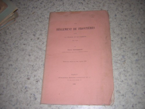 1888 réglement frontières - de,