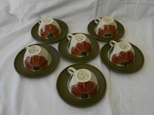 Lot de 6 tasses à café en grès de SALINS.