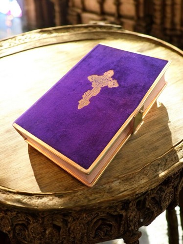 Missel ancien velours - , violet