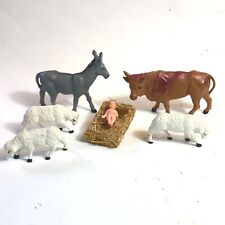 Lot 6 Anciens Santons Animaux De La Crèche Échelle 6/8 Cm Noël