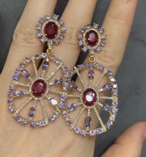 Rubis Tanzanite & Boucles 925