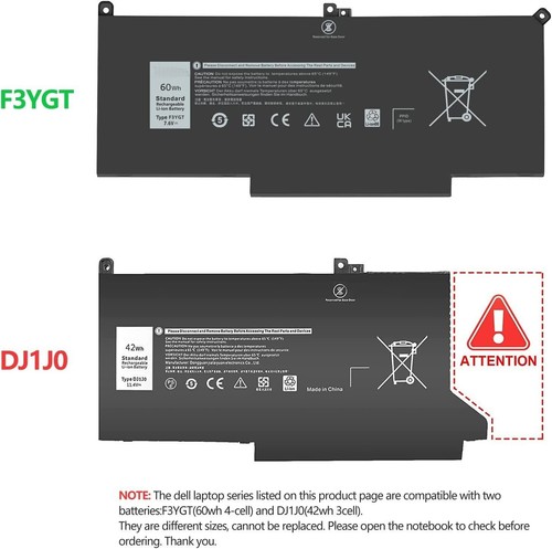 F3ygt batterie pour dell - batterie,
