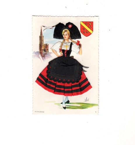 Carte postale brodée - ,