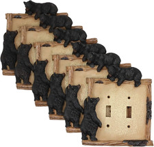 Ebros Set of 2 Novelty Woodland Rustic Forest Black Bear by Branch Twigs Wall Li