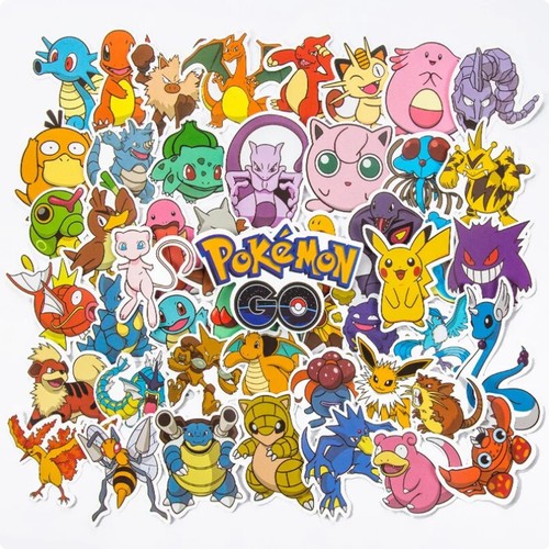 100 autocollants pokémon - autocollants, en