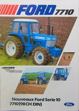 TRACTEUR FORD 7710 98 CV DIN CATALOGUE+ SA FICHE TECHNIQUE