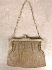 AUMONIERE Sac de BAL Bourse en Metal XIXe Porte Monnaie Double Compartiment R25