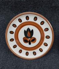 Lot de 2 Assiettes Plates  BOCH La LOUVIÈRE modèle KIMONO 24 Cm Vintage 70