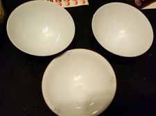 3 Porcelain rice/soup bowls