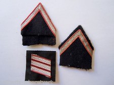 Lot 3 insignes Grades Galons SAPEURS POMPIERS ancien OBSOLETE ORIGINAL FRANCE 2
