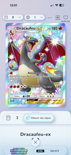 Carte pokemon dracaufeu - carte, shiny