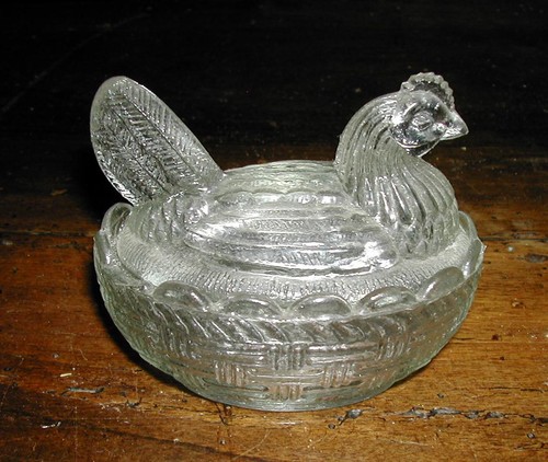 Bonbonnière ancienne verre - bonbonnière, en