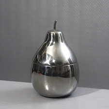 Seau à glace vintage formant poire métal chromé design 1970s