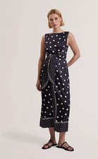 Robe Midi En Navy Avec Détail