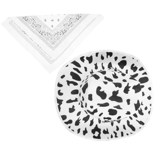 Chapeau imprimé vache cowgirl - chapeau,