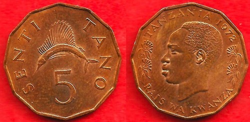 Tanzanie francs 1972 - tanzanie, 5