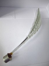 1 FEUILLE VINTAGE EN VERRE DE