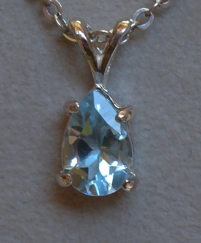 Beau pendentif topaze sky - pendentif, blue