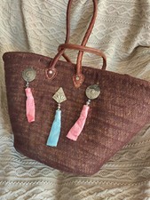 Panier marocain marron (GM) - Fabrication artisanale