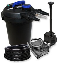 Kit filtration bassin à pression 6000l 11W UVC NEO8000 Pompe 25m Tuyau Fontaine