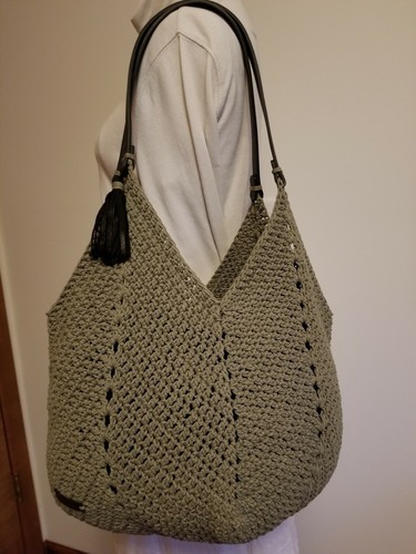 Handmade crochet cotton tote - handmade,, crochet,